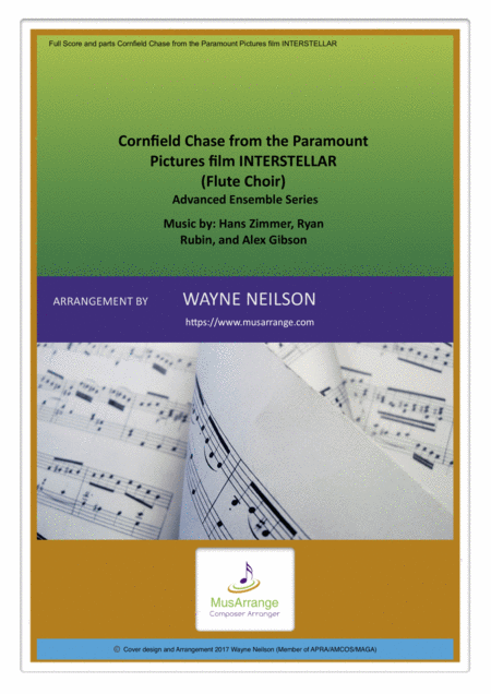 Cornfield Chase From The Paramount Pictures Film Interstellar For Flute Choir Advanced Ensemble Series Sheet Music