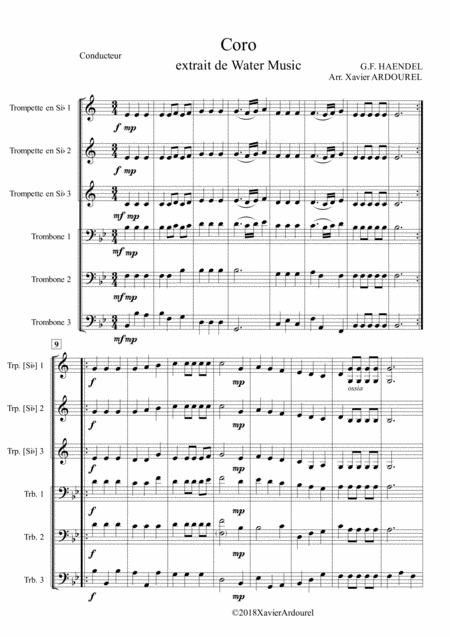 Coro From Water Music Sheet Music