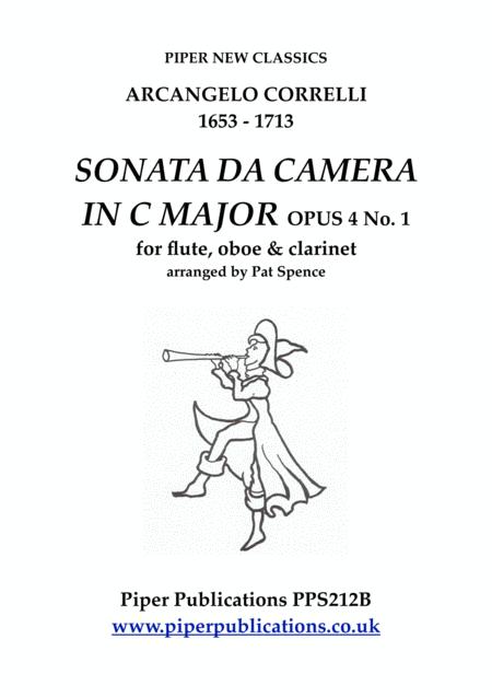 Correlli Sonata Da Camera In C Major Opus 4 N0 1 For Flute Oboe Clarinet Sheet Music