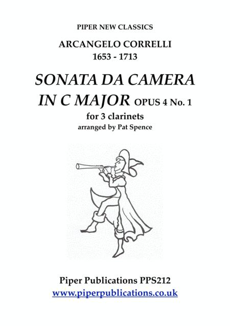 Correlli Sonata Da Camera In C Major Opus 4 No 1 For Clarinet Trio Sheet Music