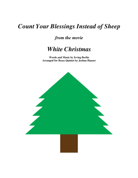 Count Your Blessings Instead Of Sheep From The Movie White Christmas Brass Quintet Sheet Music