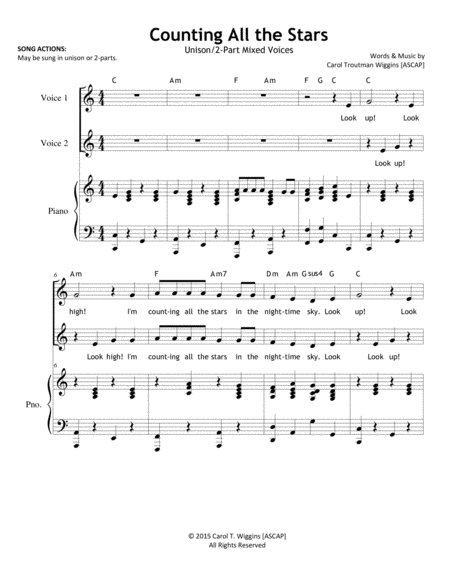 Counting All The Stars Sheet Music