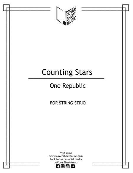 Free Sheet Music Counting Stars String Trio