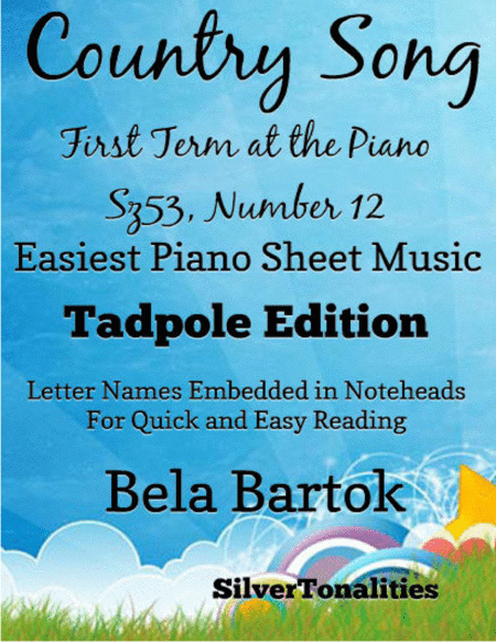 Free Sheet Music Country Song First Term At The Piano Sz53 Number 12 Easiest Piano Sheet Music