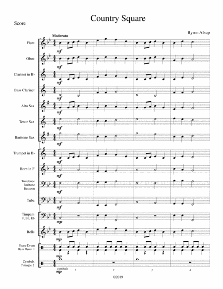 Free Sheet Music Country Square