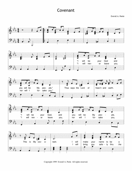 Free Sheet Music Covenant