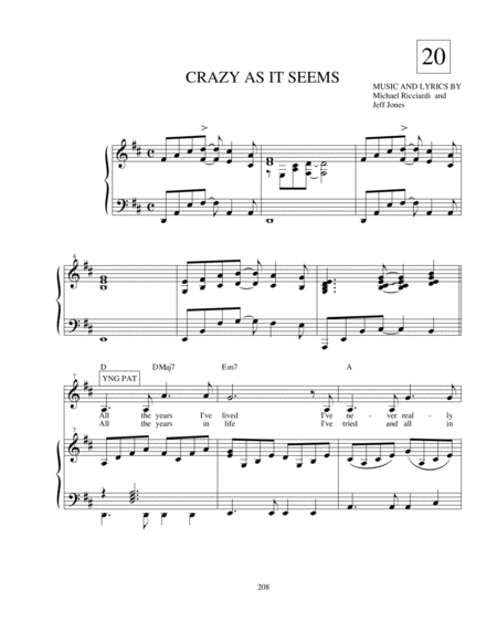 Crazy As It Seems Sheet Music