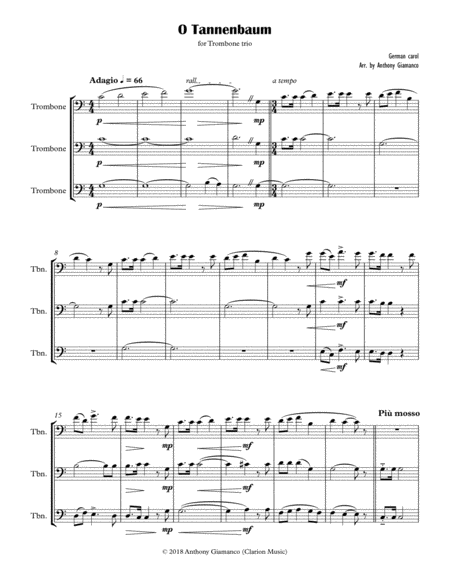 Credo For 2 Clarinets And 2 Bass Clarinets Sheet Music