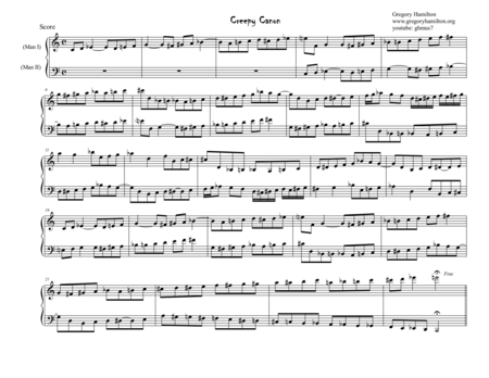 Free Sheet Music Creepy Canon