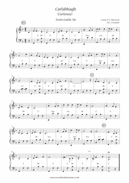 Free Sheet Music Crlabhagh Carloway