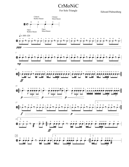 Crmonic For Solo Triangle Sheet Music