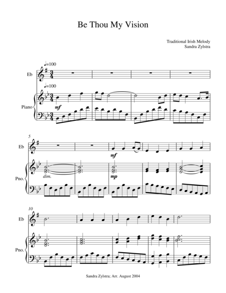 Free Sheet Music Crown Him With Glory Treble Eb Instrument Solo