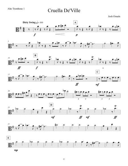 Free Sheet Music Cruella De Vil Brass Ensemble