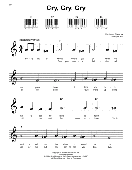 Cry Cry Cry Sheet Music