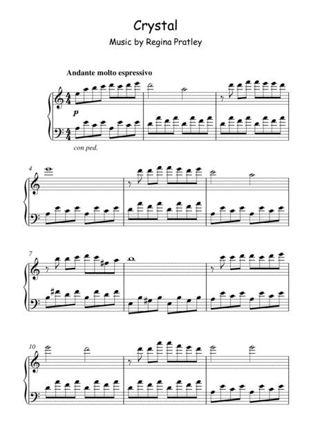 Free Sheet Music Crystal Piano Solo