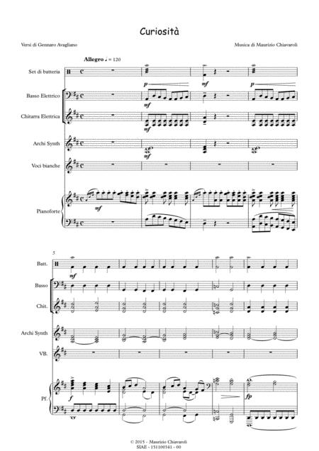 Curiosit Band Version Sheet Music