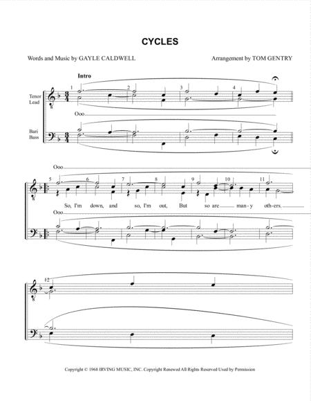 Free Sheet Music Cycles Ttbb