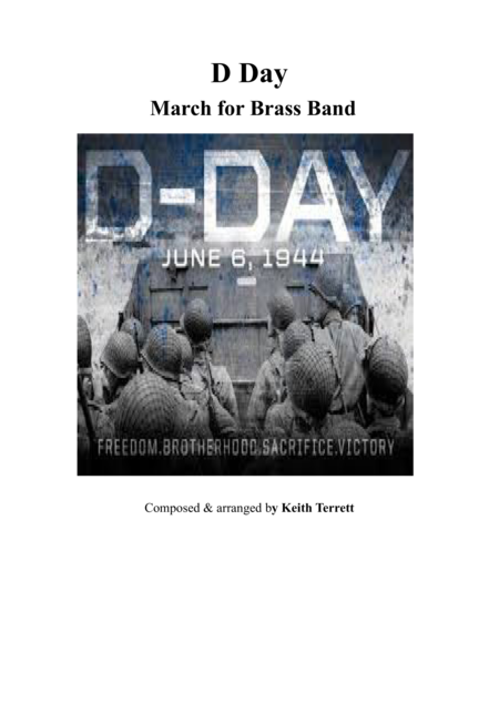 D Day March For Brass Band Keith Terrett Classic March Collection Sheet Music