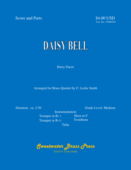 Daisy Bell Bicycle Built For Two Sheet Music