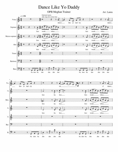 Free Sheet Music Dance Like Yo Daddy Satb A Cappella