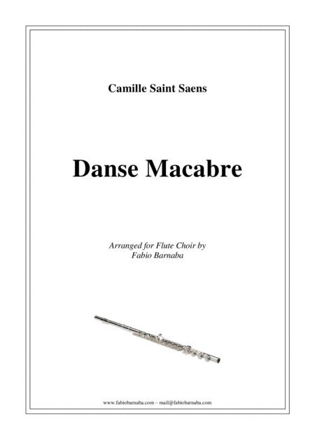 Free Sheet Music Dance Macabre Complete For Flute Choir