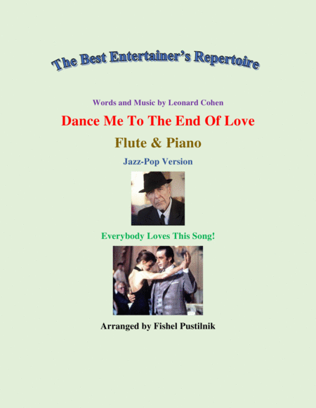 Free Sheet Music Dance Me To The End Of Love For Flute And Piano Video