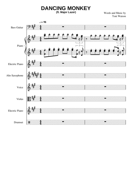 Dance Monkey Sheet Music