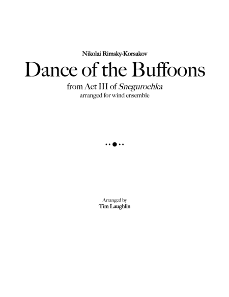 Free Sheet Music Dance Of The Buffoons Dance Of The Tumblers Band