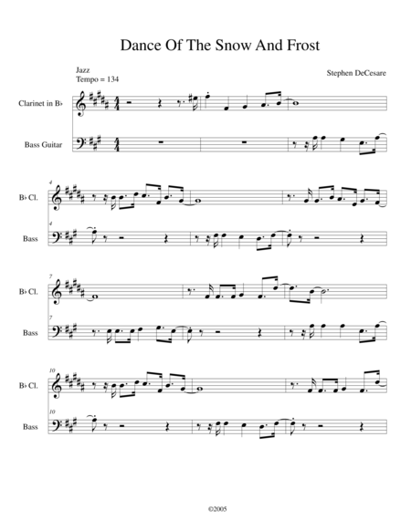 Free Sheet Music Dance Of The Snow And The Frost