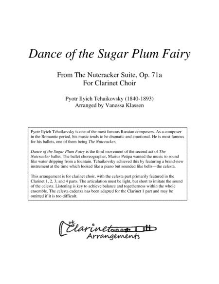 Free Sheet Music Dance Of The Sugar Plum Fairy For Clarinet Choir