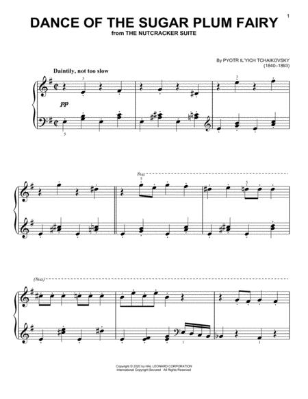 Free Sheet Music Dance Of The Sugar Plum Fairy Op 71a