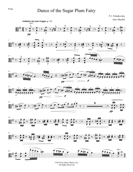 Free Sheet Music Dance Of The Sugar Plum Fairy Viola