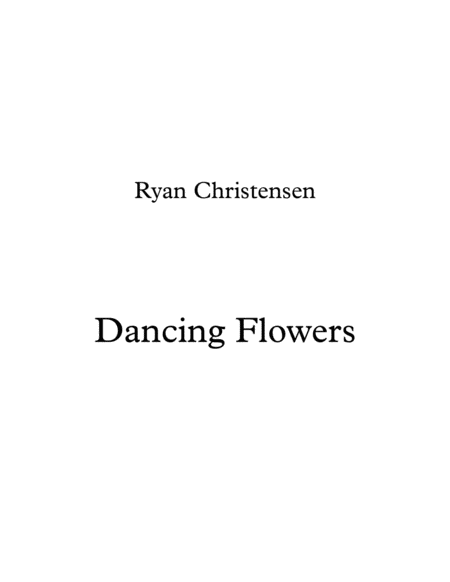 Free Sheet Music Dancing Flowers Waltz Solo Piano