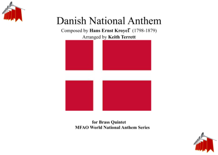 Danish National Anthem Der Er Et Yndigt Land For Brass Quintet Sheet Music