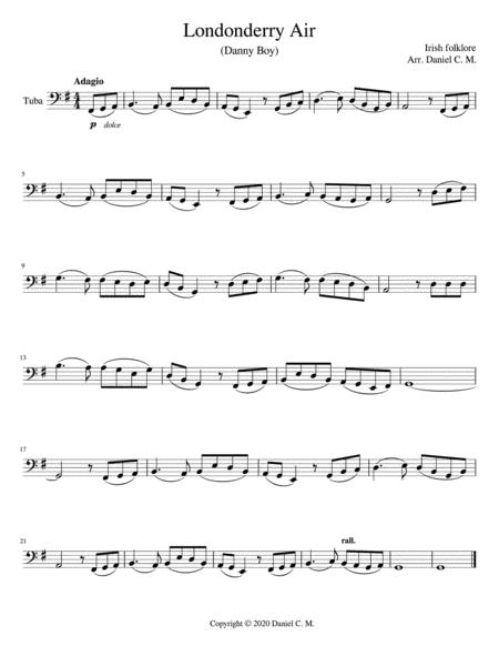 Danny Boy For Tuba And Piano Sheet Music