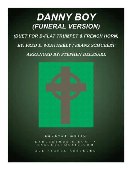 Free Sheet Music Danny Boy Funeral Version Duet For Bb Trumpet And French Horn