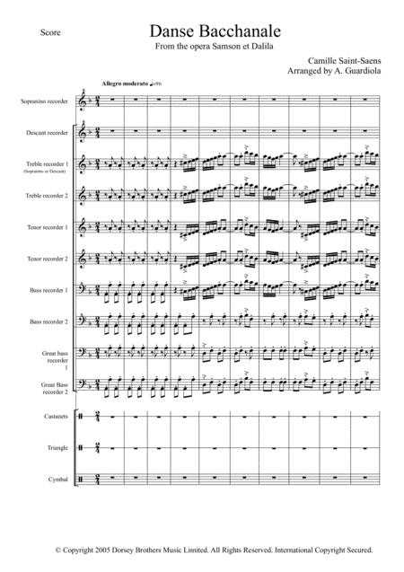 Danse Bacchanale Sheet Music