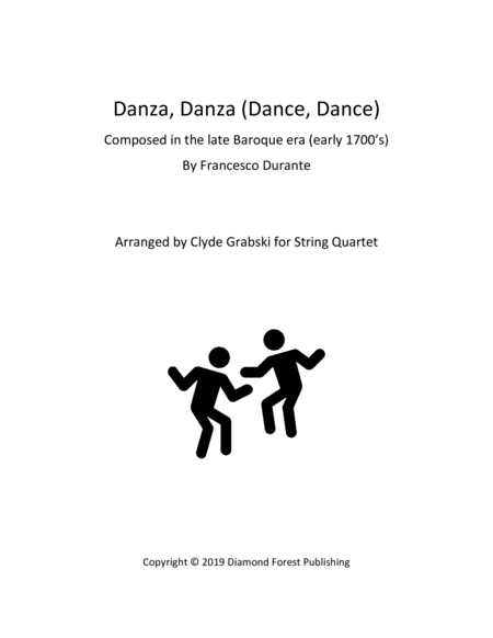 Danza Danza Dance Dance String Quartet Lively Melody Med Advanced Sheet Music