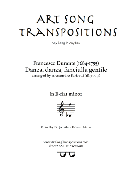 Danza Danza Fanciulla Gentile B Flat Minor Sheet Music