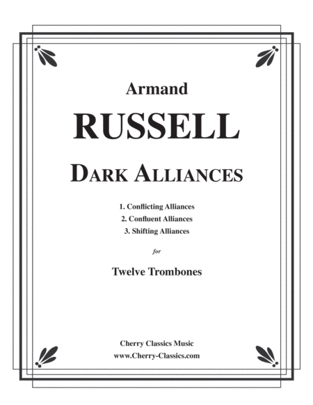 Free Sheet Music Dark Alliances For 12 Trombones