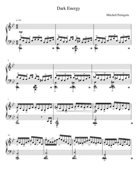Free Sheet Music Dark Energy Original Piano Solo