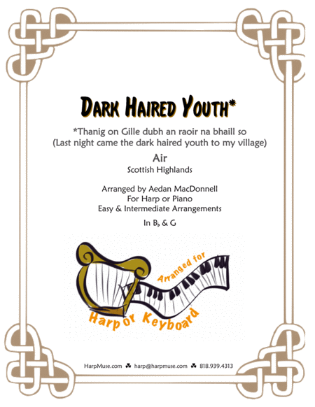 Dark Haired Youth Scottish Air Sheet Music