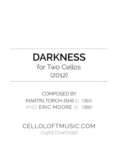 Darkness For Two Cellos Sheet Music