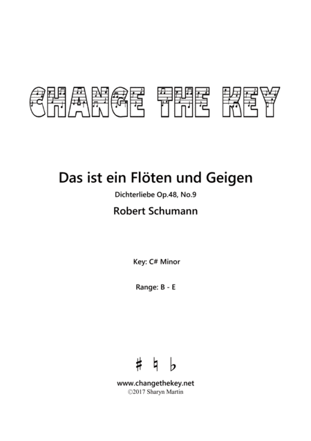 Das Ist Ein Floten Und Geigen C Minor Sheet Music