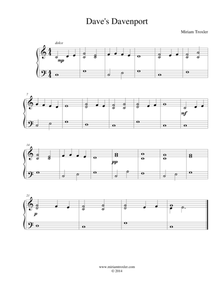 Daves Davenport Sheet Music