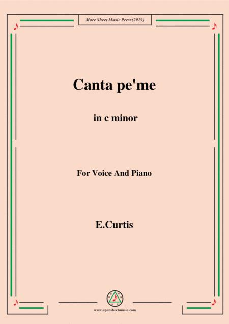 Free Sheet Music De Curtis Canta Pe Me In C Minor