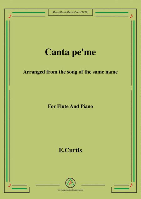 De Curtis Canta Pe Me In E Minor For Flute And Piano Sheet Music