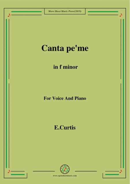 Free Sheet Music De Curtis Canta Pe Me In F Minor