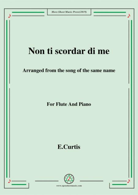 De Curtis Non Ti Scordar Di Me For Flute And Piano Sheet Music