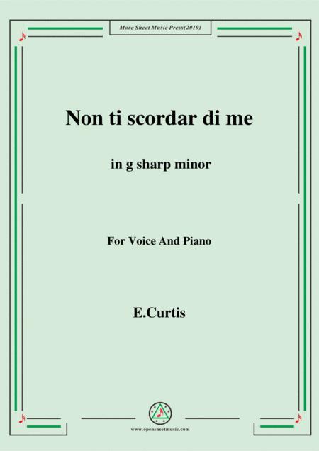 De Curtis Non Ti Scordar Di Me In G Sharp Minor Sheet Music